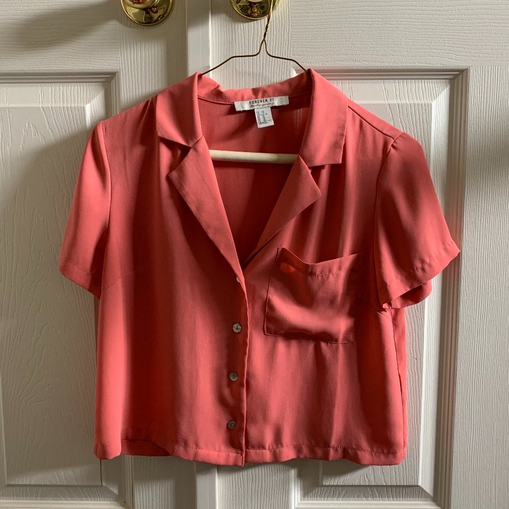 Coral Forever 21 Shirt